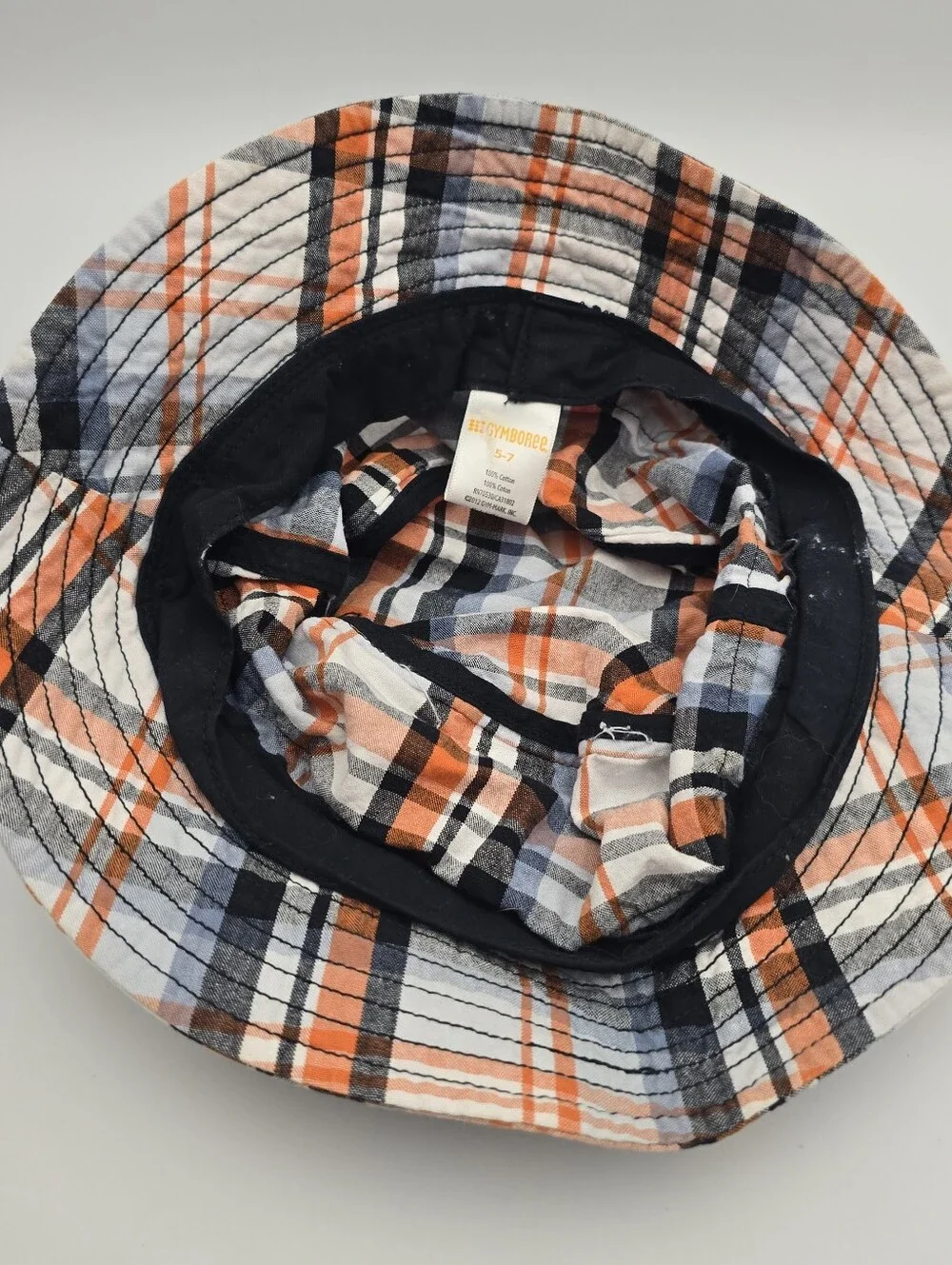 Kids Gymboree Plaid Cotton Bucket Hat Size 5-7